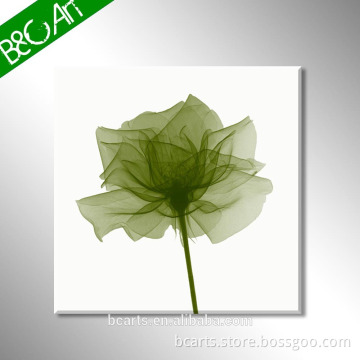 Digital wall photo decor green flower canvas picture simple flower print painting